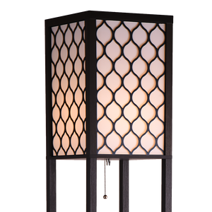 Shelf Floor Lamp - Shade Diffused Light Source with Open-Box Shelves