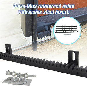 Sliding Gate Hardware Accessories Kit | 4m Gear Rack Track