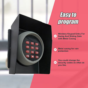 Wireless Keypad Entry | For Swing and Sliding Gate | Metal Casing