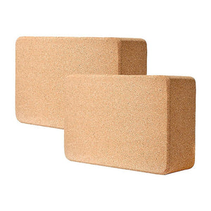 2x ECO-Friendly Cork Yoga Block Organic Yoga Prop Accessory Exercise Brick