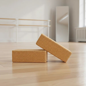 2x ECO-Friendly Cork Yoga Block Organic Yoga Prop Accessory Exercise Brick