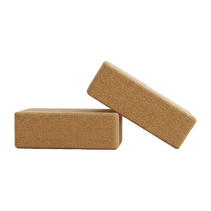2x ECO-Friendly Cork Yoga Block Organic Yoga Prop Accessory Exercise Brick