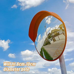 Round Convex Mirror | 60cm | Blind Spot Traffic Driveway Safety | Wide Angle