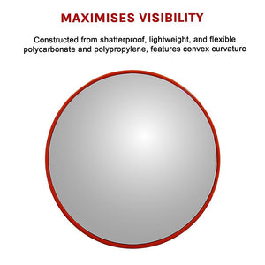Wide Angle Convex Road Safety Mirror | 60cm | Traffic Driveway Security