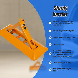 Fold Down Parking Spot Lock | Vehicle Security Safety Bollard Barrier