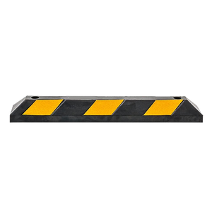 Heavy Duty Rubber Curb Parking Guide | 90cm | Reflective Yellow Wheel Stopper