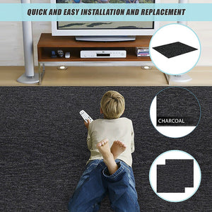 Carpet Tiles | 5m² Box | Heavy Use Flooring | Commercial Domestic Office | Charcoal