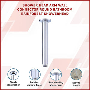 Shower Head Arm | Round Wall Connector | Rainforest Shower Head | Bathroom Accessory