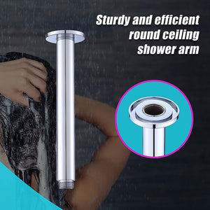 Shower Head Arm | Round Wall Connector | Rainforest Shower Head | Bathroom Accessory