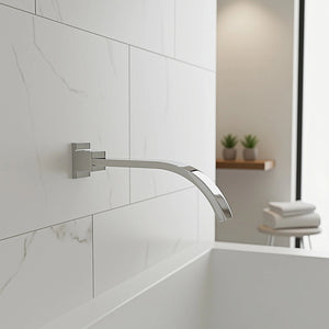 Bath Spout | 180mm | Polished Chrome Finish | Modern Bathroom Fixture