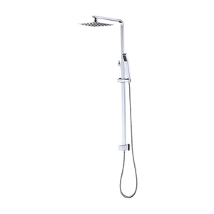 WELS 8" Rain Shower Head Set | Square Dual Heads Faucet | High Pressure Hand Held