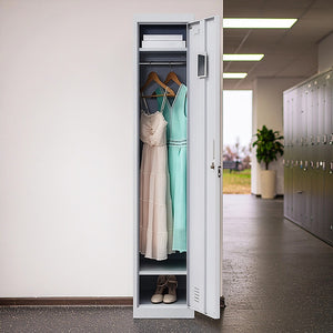 One-Door Office Gym Shed Clothing Locker Cabinet