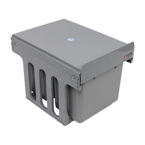 2x 15L Pull-Out Trash Bin | Dual Kitchen Garbage Waste Basket | Cabinet Bin