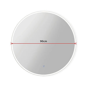 90cm LED Wall Mirror Bathroom Mirrors Light Decor Round