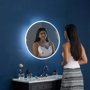90cm LED Wall Mirror Bathroom Mirrors Light Decor Round