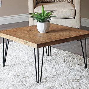 Set of 4 Industrial 3-Rod Retro Hairpin Table Legs | 12mm Steel Bench Desk | 41cm | Black