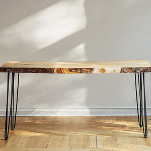 Set of 4 Industrial 3-Rod Retro Hairpin Table Legs | 12mm Steel Bench Desk | 71cm | Black