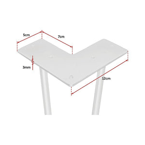 Set of 4 Industrial Retro Hairpin Table Legs | 12mm Steel Bench Desk | 71cm | White