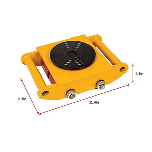 Heavy Duty Machine Dolly Skate | 6T Capacity | Roller Mover Cargo Trolley
