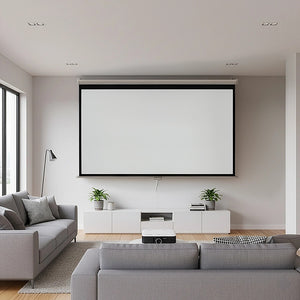 100 Inch 16:9 Manual Pull Down Outdoor Projector Projection Screen Theater Movie