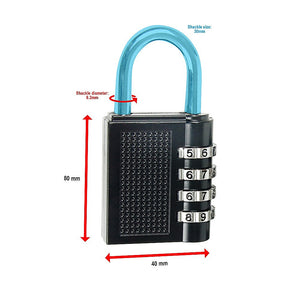 Combination Padlock | 2-Pack | 4-Digit Outdoor Weatherproof Security for School & Travel