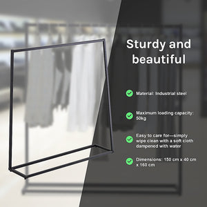 Commercial Clothing Garment Rack Retail Shop Black