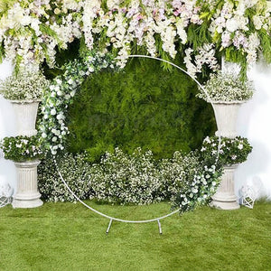 Wedding Hoop Stand | 2m Round Arch Frame | Flower Backdrop Display | Gold Finish