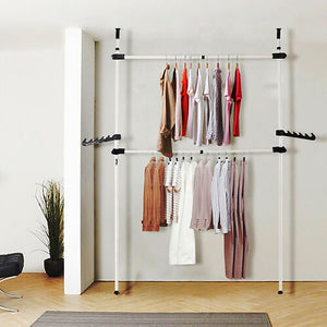 Heavy Duty Adjustable Clothes Rail | Storage Garment Shelf | Hanging Display Stand Rack