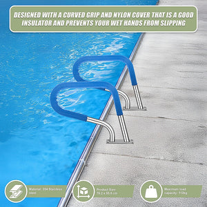 Swimming Pool Grab Rail | 76.2 x 55.8cm | Step Hand Rail with Drill Bit