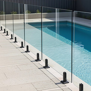 Balustrade Black Glass Clamp | 304 Stainless Spigot Pool Fencing Fence