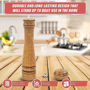 10" Manual Pepper Grinder | Multipurpose Flavouring Bottle | Cruet Kitchen Tool