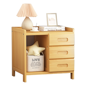 Bamboo Bedside Table Nightstand Storage | Bedroom Sofa Side Stand