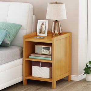 Bamboo Bedside Table With Nightstand Storage
