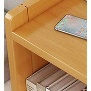 Bamboo Bedside Table With Nightstand Storage