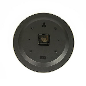 14-inch Round Wall Clock | Silent Non-Ticking | Quartz Battery Operated | Wood Grain