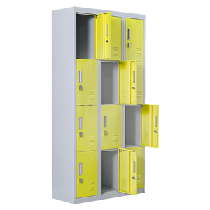 12-Door Locker for Office | Gym | Shed | School | Home Storage | Padlock-operated