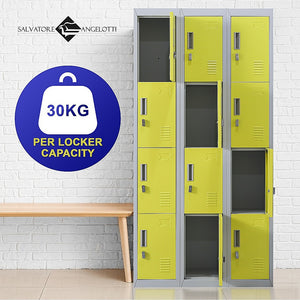 12-Door Locker for Office | Gym | Shed | School | Home Storage | Padlock-operated