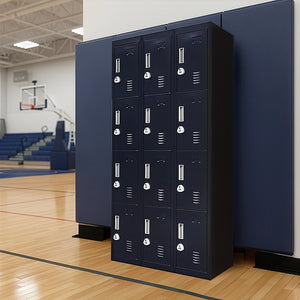 12-Door Locker for Office, Gym, Shed, School, Home Storage | 3-Digit Combination Lock