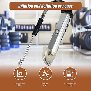 Professional Tyre Inflator | With Gauge | Air Line Pressure Tester | Tyre Pump