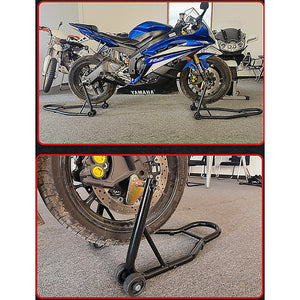 Motorcycle Rear Stand | Heavy-Duty Motorbike Lift | Paddock Carrier Fork Stand