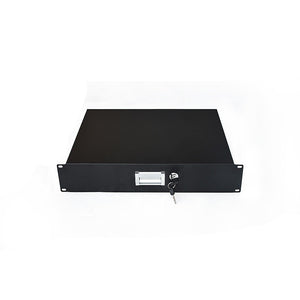 19" Rack Mount 2U Locking Drawer | Pro Audio DJ Server Rack Storage Cabinet