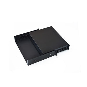 19" Rack Mount 2U Locking Drawer | Pro Audio DJ Server Rack Storage Cabinet