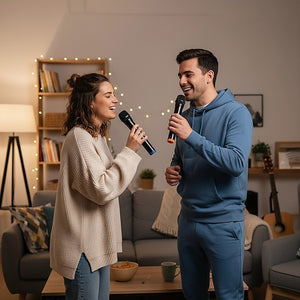 2x Wireless Microphone | Handheld Cordless Professional Mic for Karaoke & Events