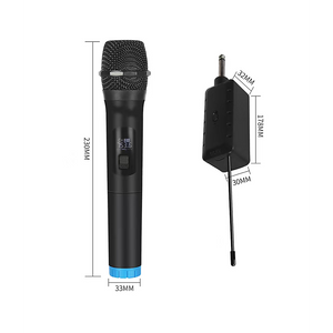 2x Wireless Microphone | Handheld Cordless Professional Mic for Karaoke & Events