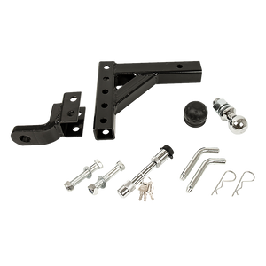 Adjustable Tow Bar Tongue Hitch | 50mm Ball | Drop Trailer for Caravan & 4WD