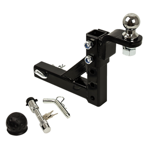 Adjustable Tow Bar Tongue Hitch | 50mm Ball | Drop Trailer for Caravan & 4WD