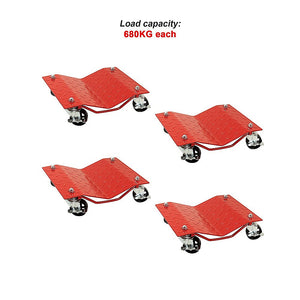 Auto Dolly Car Tire Skate Set | 12" x 16" | 6000LB Capacity | 4-Piece Repair Slide Set