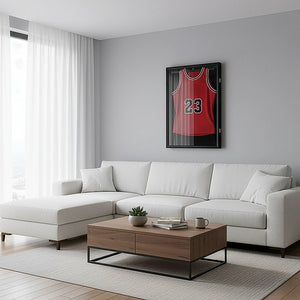 Wall Display/Case Lockable Rack | 82cm | Football Basketball Jersey Storage Box