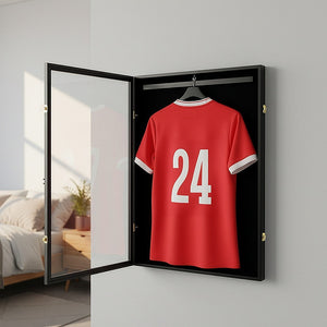 Wall Display/Case Lockable Rack | 82cm | Football Basketball Jersey Storage Box