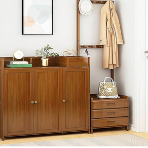 Modern Wooden Hall Stand | Minimalist Floor Coat Rack | Storage Drawer Included